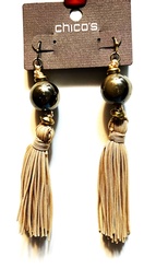 Ball earrings with tassles by Chico's